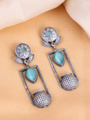 Silver-Plated Oxidised Classic Drop Earrings