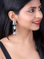 Silver-Plated Oxidised Classic Drop Earrings