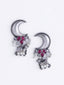 Silver-Plated Artificial Stones Studded & Beads Beaded Drop Earrings