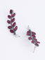 Silver-Plated Leaf Shaped Drop Earrings