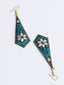 Gold Plated Contemporary Stone Studded Drop Earrings