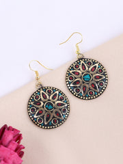 Gold-Plated Contemporary Drop Earrings