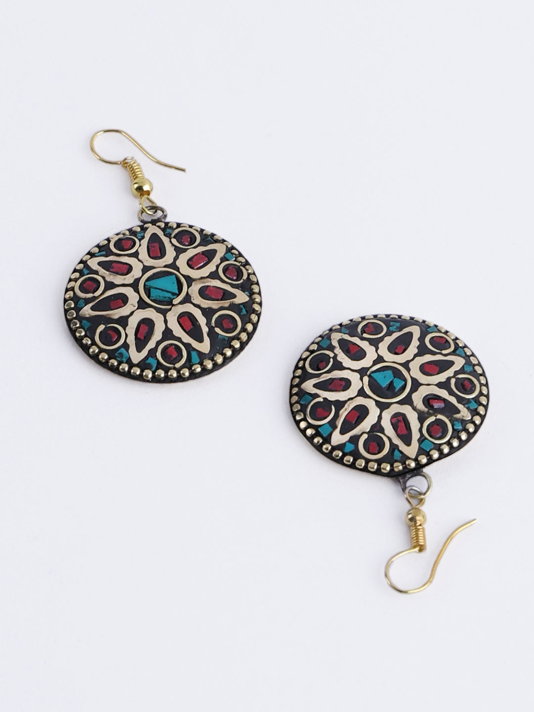Gold-Plated Contemporary Drop Earrings