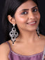 Silver-Plated Beads Beaded Contemporary Drop Earrings