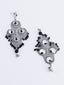 Silver-Plated Beads Beaded Contemporary Drop Earrings