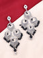 Silver-Plated Beads Beaded Contemporary Drop Earrings