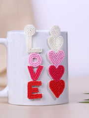 Heart Shaped Drop Earrings