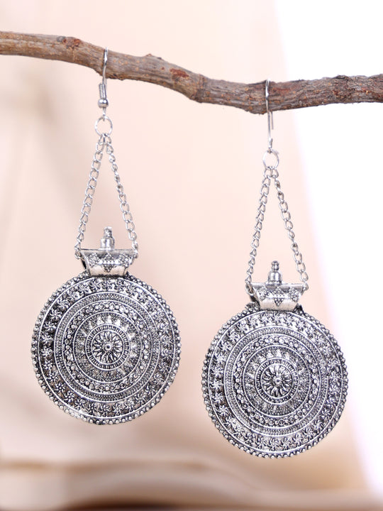 Silver Plated Circular Chandbalis