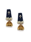 Gold-Plated Artificial Stones and Beads Studded Contemporary Jhumkas Earrings