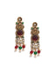 Gold Plated Cubic Zirconia Studded Drop Earrings