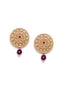 Set Of 3 Gold Plated Circular Studs