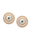 Set Of 3 Gold Plated Circular Studs