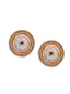 Set Of 3 Gold Plated Circular Studs