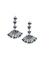 Pack Of 6 Silver Plated Cubic Zirconia Studded Drop Earrings