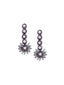 Pack Of 6 Silver Plated Cubic Zirconia Studded Drop Earrings