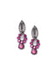 Pack Of 8 Silver Plated Cubic Zirconia Studded Drop Earrings