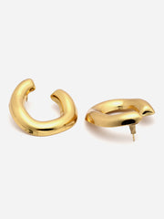 Gold-Plated Bow Shaped Drop Earrings