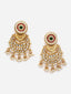 Gold-Plated Kundan Studded Contemporary Chandbalis