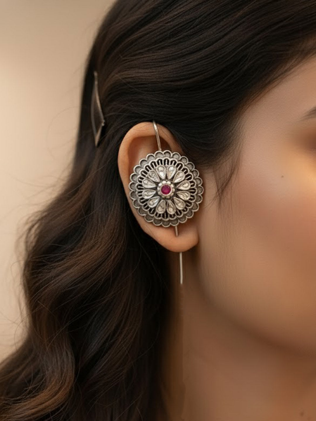 Floral Ear Cuff Earrings