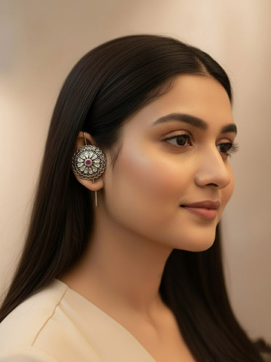 Floral Ear Cuff Earrings