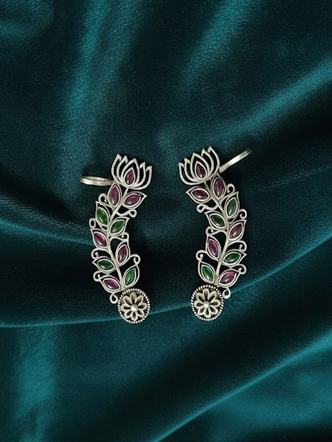 Leaf Shaped Ear Cuff Earrings