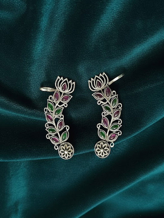 Leaf Shaped Ear Cuff Earrings