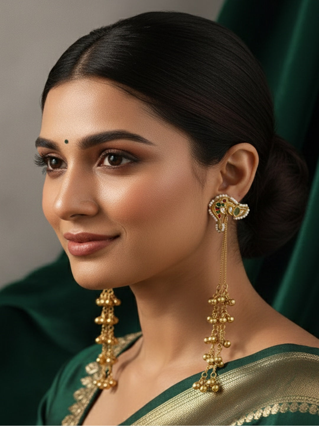 Peacock Shaped Earrings