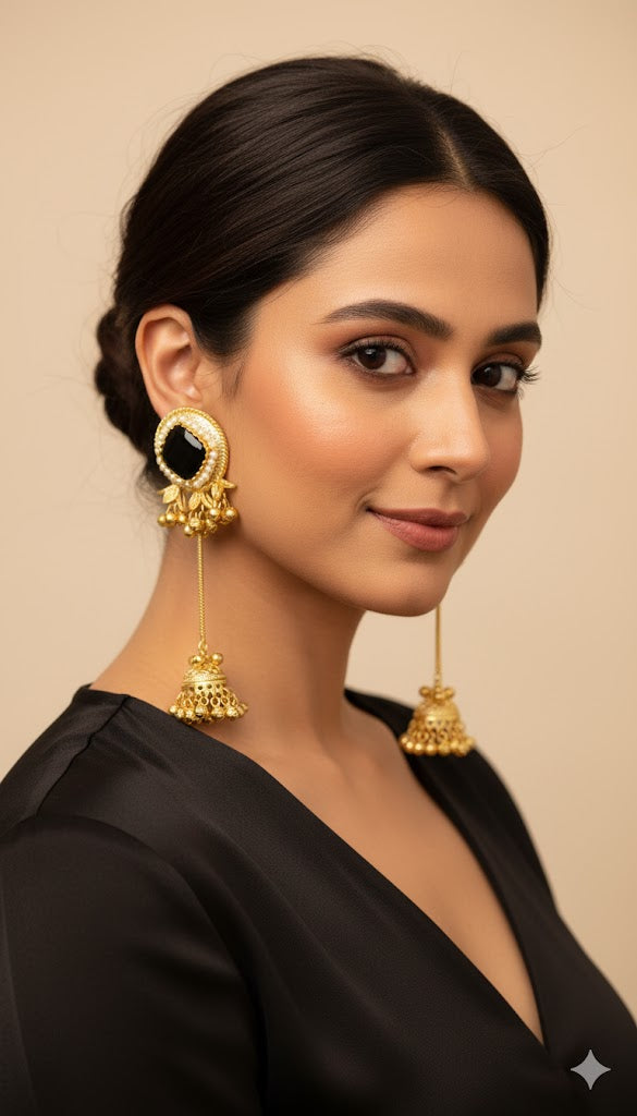 Geometric Jhumkas Earrings