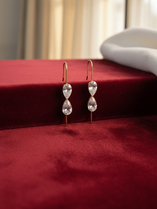 Teardrop Shaped Ear Cuff Earrings