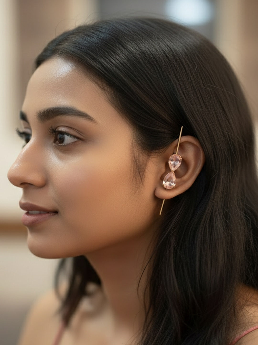 Heart Shaped Ear Cuff Earrings