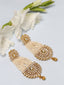 PANASH OffWhite GoldPlated Handcrafted Drop Earrings