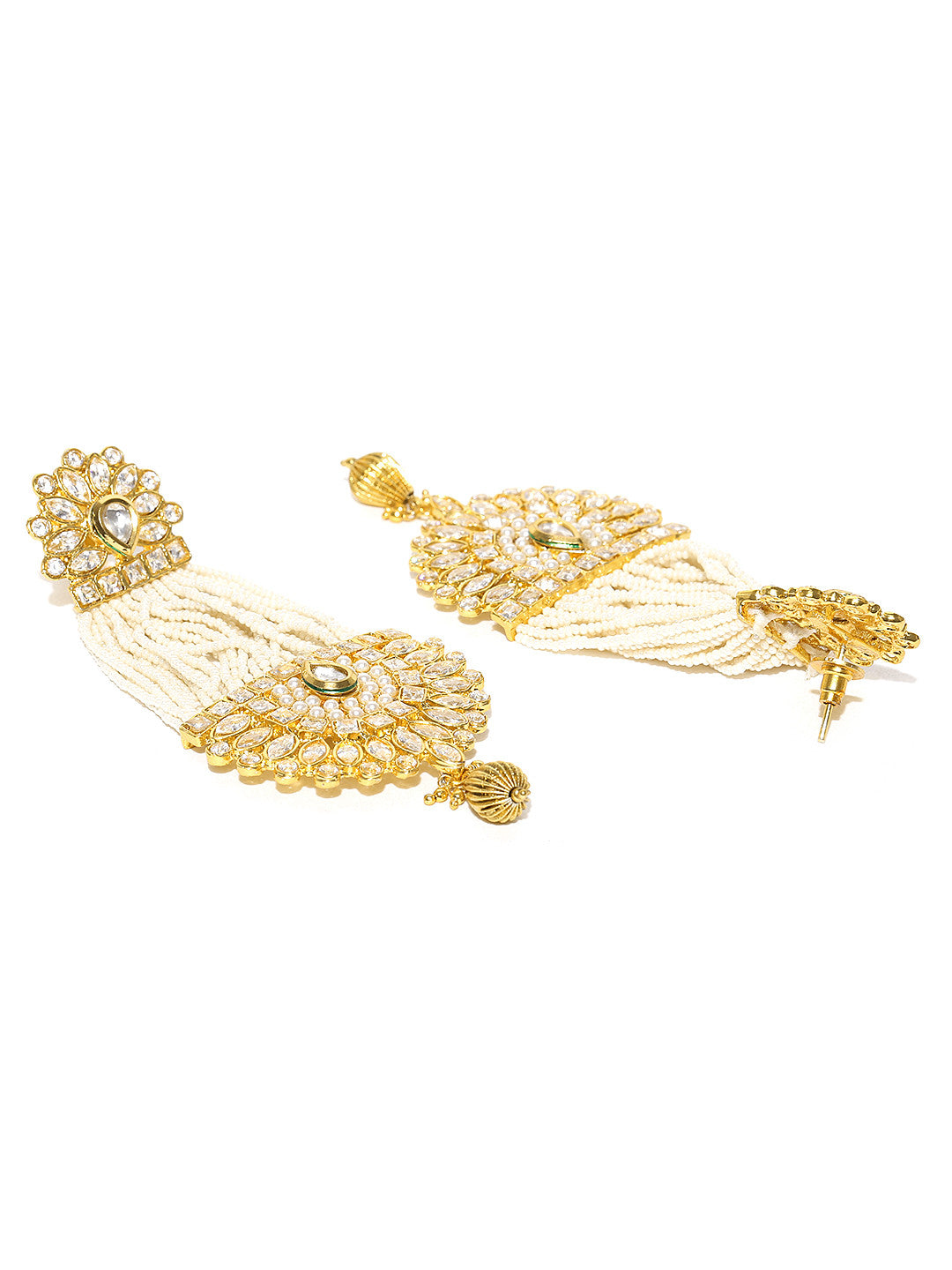 PANASH OffWhite GoldPlated Handcrafted Drop Earrings