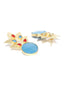 Gold-Plated Leaf Shaped Studs