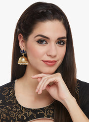 Gold-Plated Floral Jhumkas