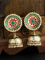 Women Gold-Toned Dome Shaped Jhumkas Earrings