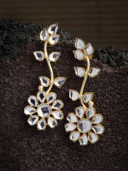 Gold-Plated Floral Drop Earrings