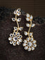 Gold-Plated Floral Drop Earrings