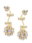 Gold-Plated Floral Drop Earrings