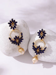 Gold Plated Contemporary Drop Earrings