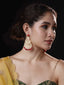 Women Gold-Toned Crescent Shaped Chandbalis Earrings