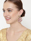 Gold-Toned & Multicoloured Crescent Shaped Chandbalis