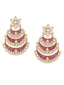 Gold-Toned & Multicoloured Crescent Shaped Chandbalis