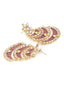 Gold-Toned & Multicoloured Crescent Shaped Chandbalis