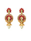 Gold-Plated Peacock Shaped Drop Earrings