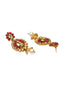 Gold-Plated Peacock Shaped Drop Earrings