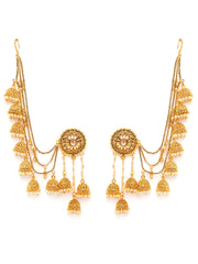 Gold-Plated Handcrafted Dome Shaped Jhumkas