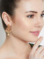 Gold-Plated & Bronze-Toned CZ Contemporary Drop Earrings