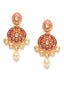 Gold-Plated & Bronze-Toned CZ Contemporary Drop Earrings