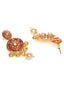 Gold-Plated & Bronze-Toned CZ Contemporary Drop Earrings