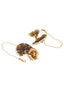 Women Gold-Toned Dome Shaped Multicolored Stone studded Jhumkas Earrings